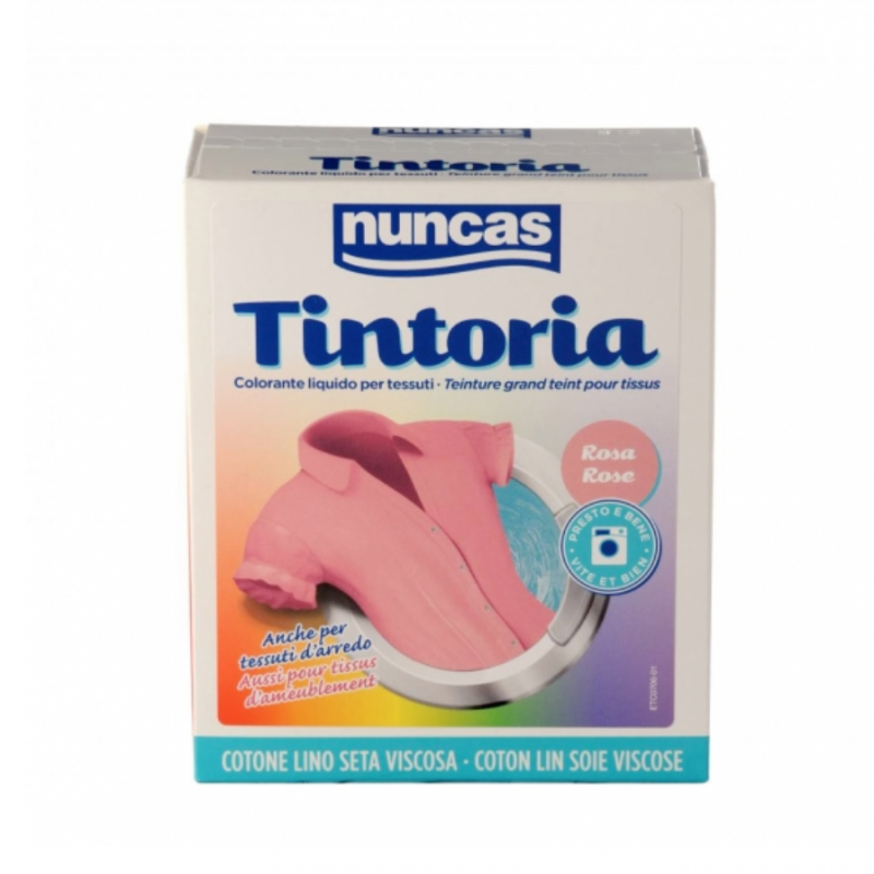 Teinture tissus coton, lin, viscose Rose NUNCAS