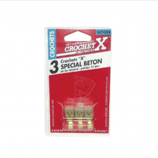 Crochet X laiton spécial béton - lot de 3 - Cdiscount Bricolage