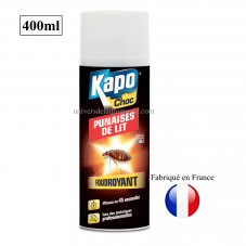 KAPO Aerosol Foudroyant contre les Punaises de Lit - 400 ml - Idéale pour  Éliminer les Punaises de Lit - Action Immédiate - Effet Curatif :  : Jardin